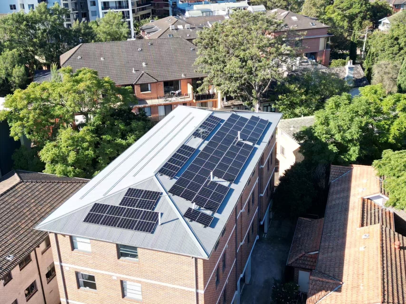 Strathfield BTR Solar Installation - Aerial View